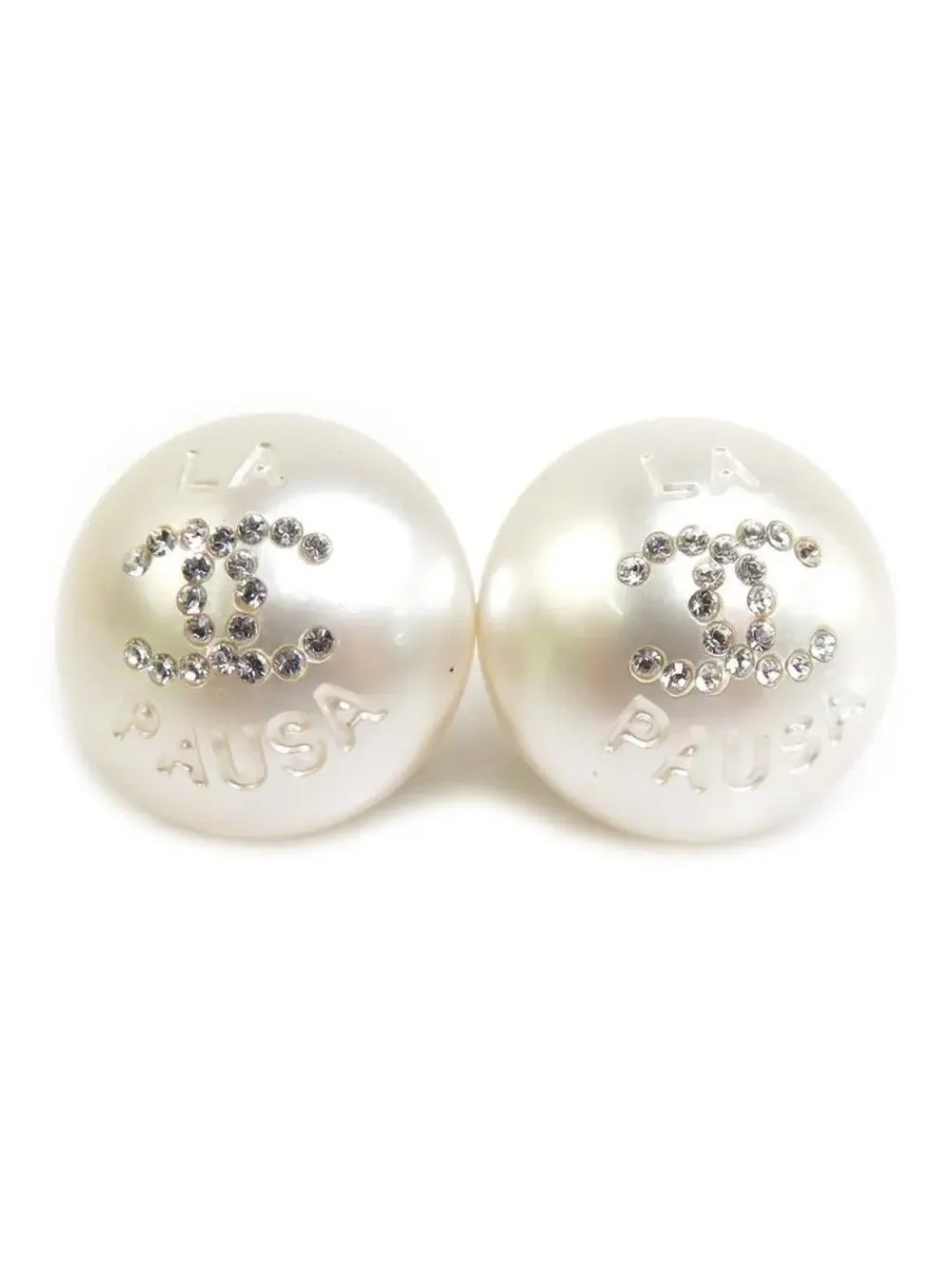 Auth Chanel Cc Logo Pierce Earrings #303016C46B